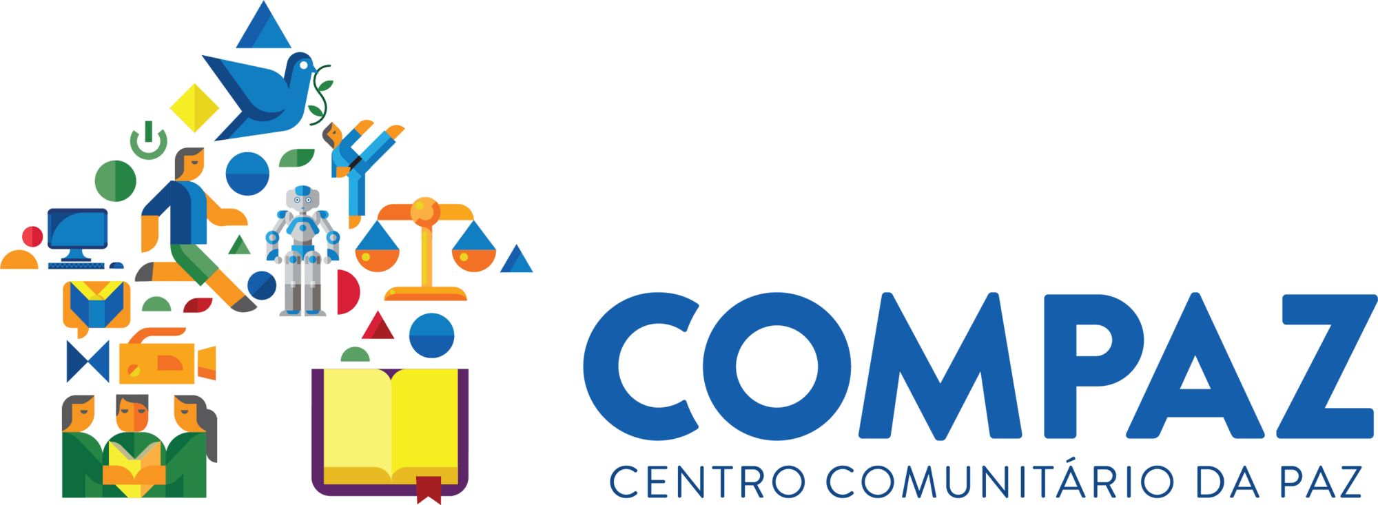 Logo do COMPAZ - Centro Comunitário da Paz. (Acessar site)
